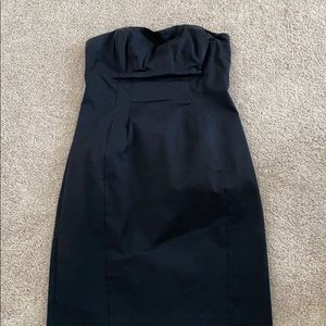 Strapless black dress